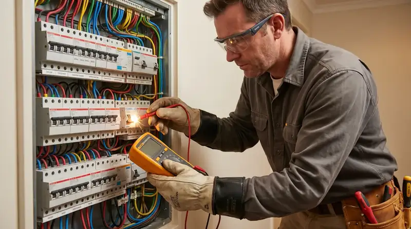 DB panel and circuit breaker inspection for summer electrical safety in Dubai
