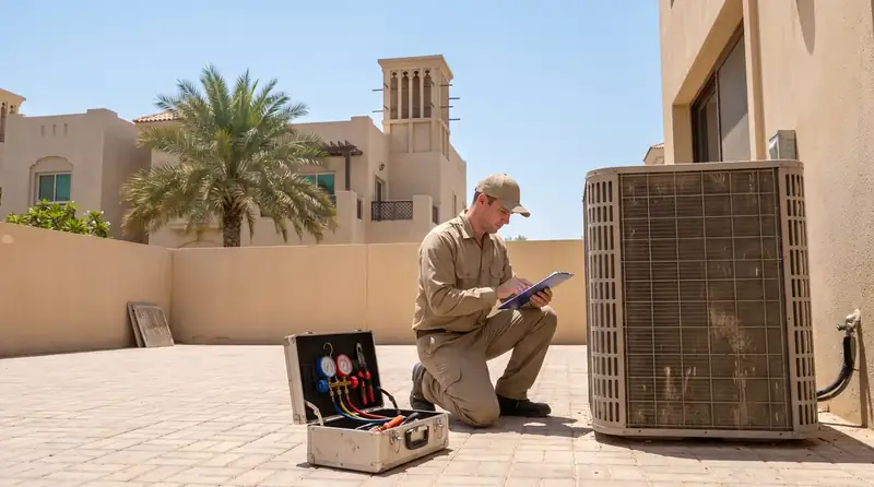 Summer maintenance checklist for Dubai villas covering HVAC and plumbing